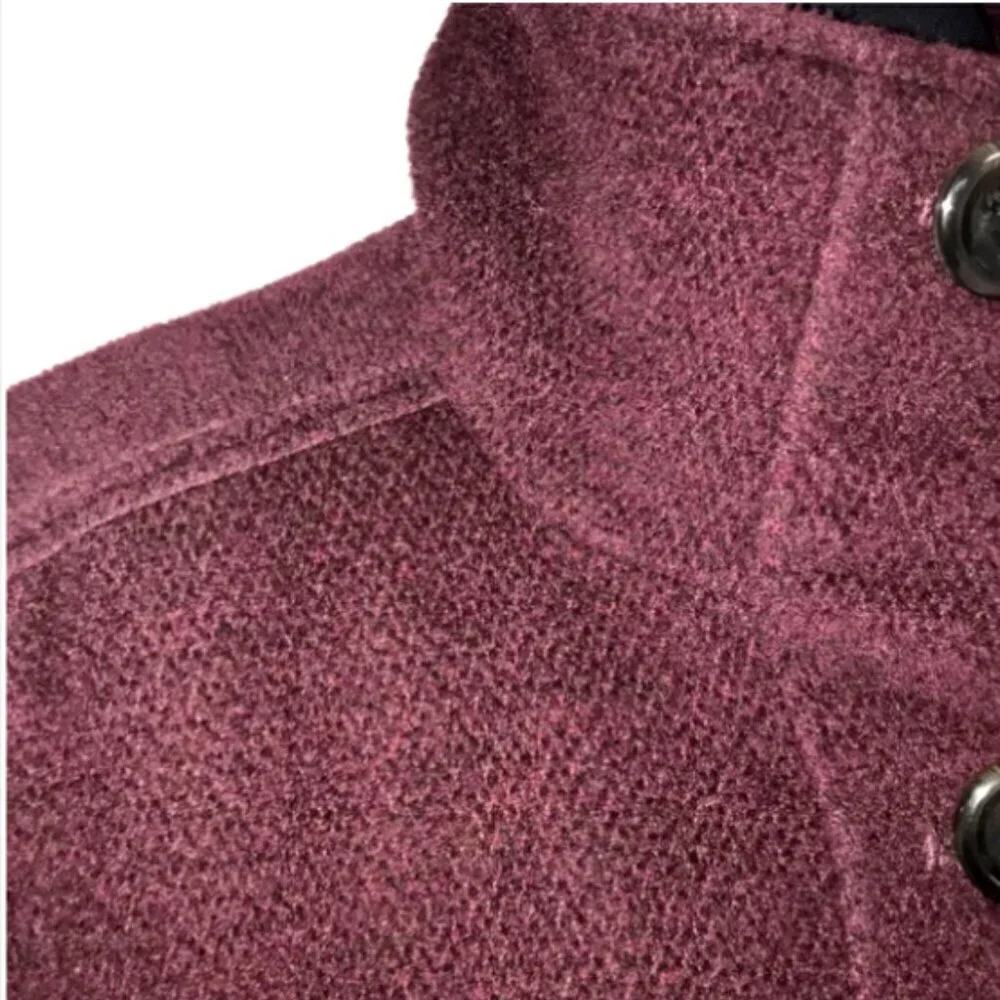 Jones New York‎ Walker Coat Wool Nylon Alpaca Sz 6 Burgundy Red #3L